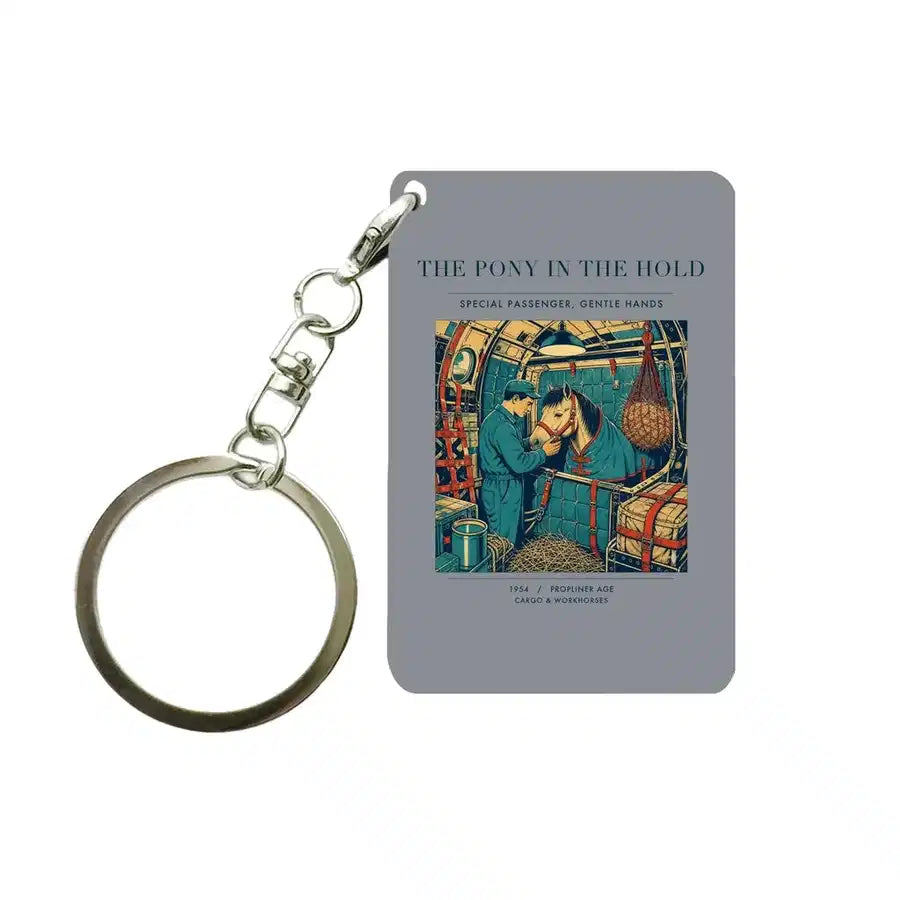 VINTAGE G4235 - The Pony In The Hold - Designed Key Chain design on gray