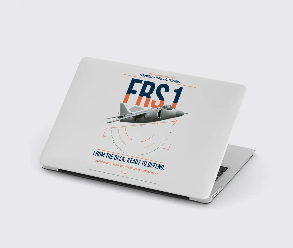British Aerospace Sea Harrier FRS.1 design on light gray MacBook case