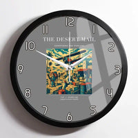 Thumbnail for VINTAGE G4020 - The Desert Mail - Designed Wall Clocks design on gray framed