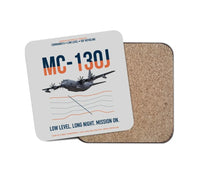 Thumbnail for MC-130J COMMANDO II design on light gray 1 piece coaster