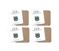 Thumbnail for Cancún International Airport (CUN) design on white 4 pieces set coaster