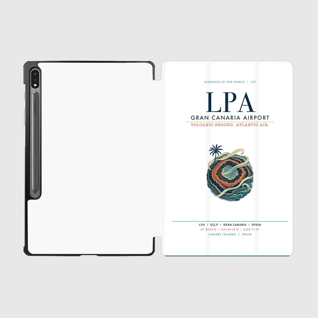 Gran Canaria Airport (LPA) design on white samsung tablet tablet case