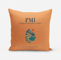 Thumbnail for Palma de Mallorca Airport (PMI) design on orange pillow