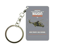 Thumbnail for NHIndustries NH90 TTH design on gray designed key chain, double-side print
