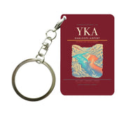 Thumbnail for Kamloops Airport (YKA) design on dark red key chain