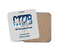 Thumbnail for Cessna 177B Cardinal design on light gray 1 piece coaster