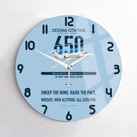 Thumbnail for Cessna Citation 650 - Citation III design on light blue no frame wall clock