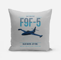 Thumbnail for F9F-5 Panther design on light gray pillow