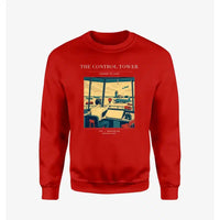 Thumbnail for VINTAGE G4093 - The Control Tower - Designed Sweatshirts design on red