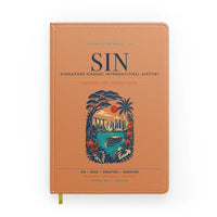 Thumbnail for Singapore Changi International Airport (SIN) design on orange notebook