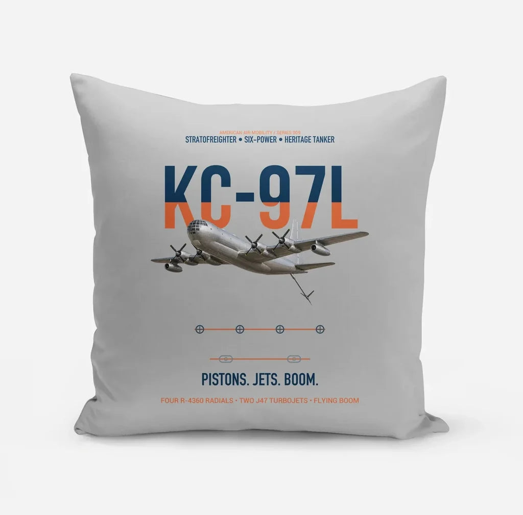 KC-97L STRATOFREIGHTER design on light gray pillow