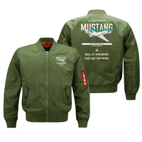 Thumbnail for Cessna Citation Mustang design on green bomber jacket, double-side print