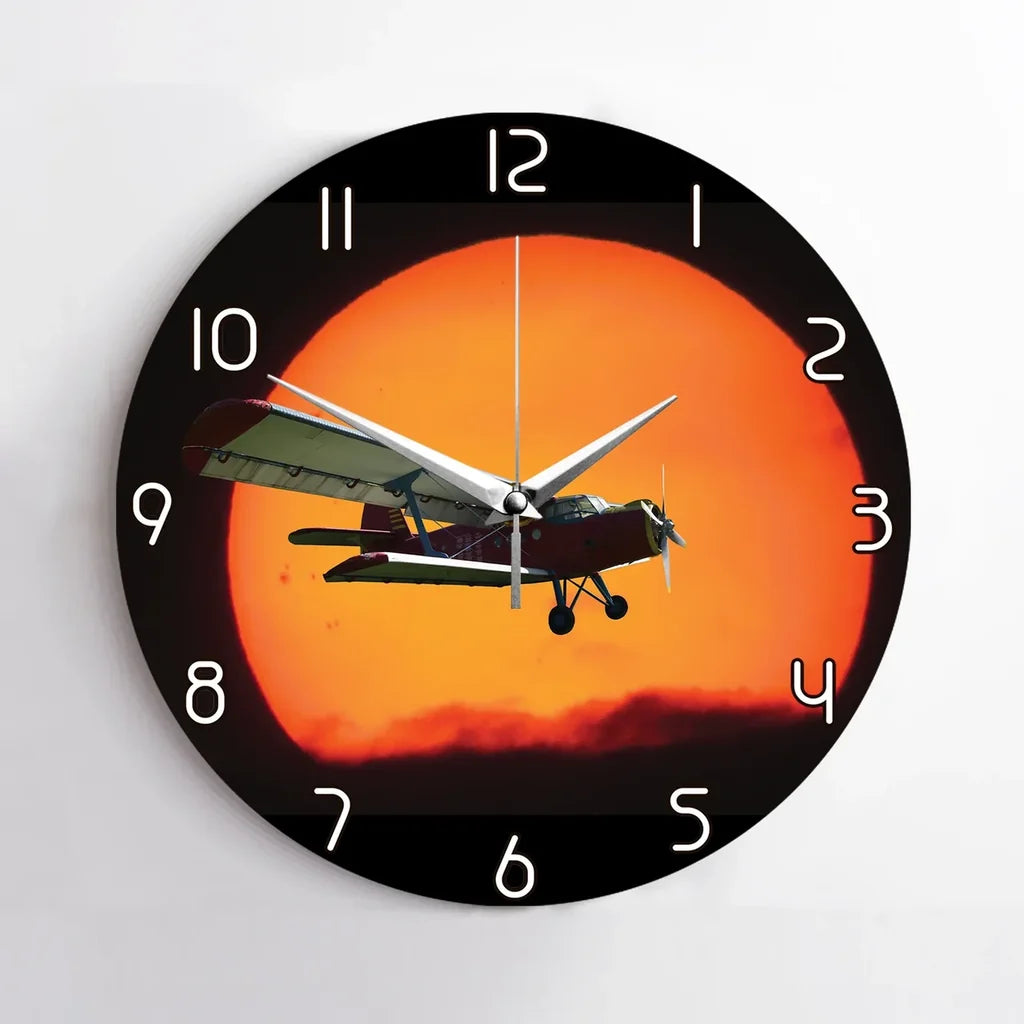 Amazing Antonov-2 With Sunset Wall Clock - view 2