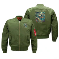 Thumbnail for VINTAGE G4069 - The Atoll Fuel Stop - Bomber Jacket design on green