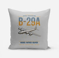 Thumbnail for B-29A Superfortress design on light gray pillow