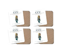 Thumbnail for Netaji Subhash Chandra Bose International Airport Kolkata (CCU) design on white 4 pieces set coaster