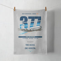 Thumbnail for Boeing 377 Stratocruiser design on light gray towel