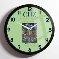 Thumbnail for Alejandro Velasco Astete International Airport CUZ Wall-Clock Framed - Light Green