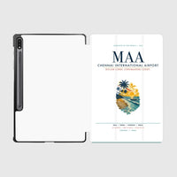 Thumbnail for Chennai International Airport (MAA) design on white samsung tablet tablet case