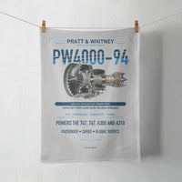Thumbnail for PW4000-94 design on light gray towel
