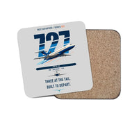 Thumbnail for Boeing 727-200 design on light gray 1 piece coaster