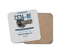 Thumbnail for CF34-8E design on light gray 1 piece coaster