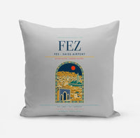 Thumbnail for Fes (FEZ) design on light gray pillow