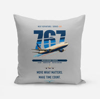Thumbnail for Boeing 767-300F design on light gray pillow