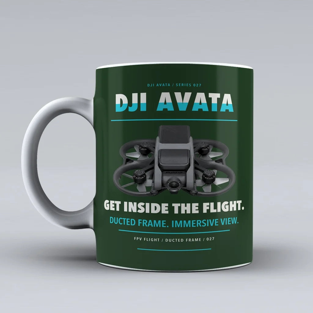 Avata Mug design on dark green dji