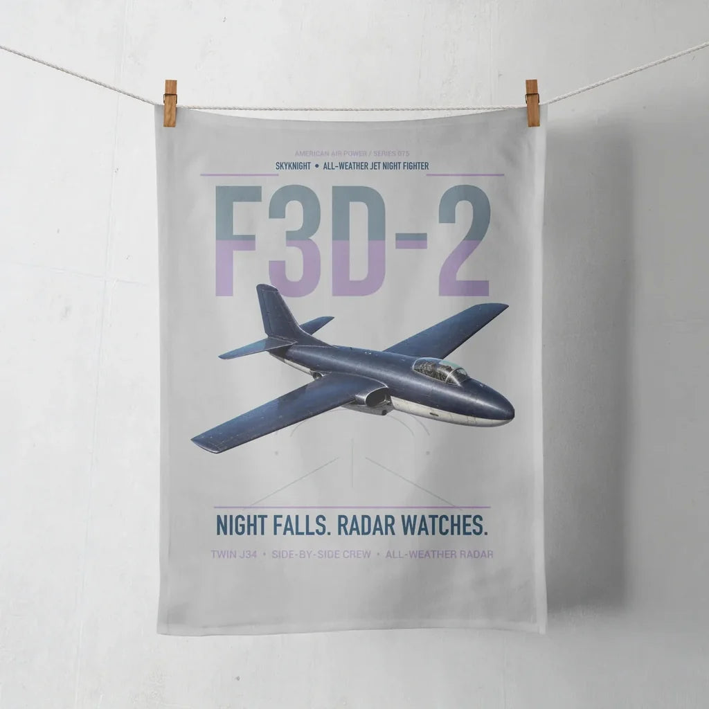 F3D-2 Skyknight design on light gray towel