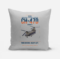 Thumbnail for Boeing CH-47D design on light gray pillow