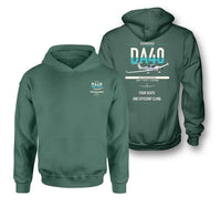 Thumbnail for Diamond DA40 design on green double-side hoodie, double-side print