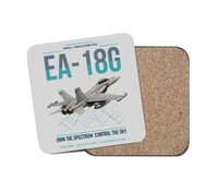Thumbnail for EA-18G Growler design on light gray 1 piece coaster