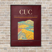 Thumbnail for Camilo Daza International Airport CUC — Cúcuta vertical canvas print - framed - dark red background