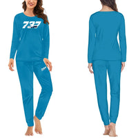 Thumbnail for Super Boeing 737 women pajamas - Light Blue