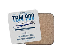 Thumbnail for Daher TBM 900 design on light gray 1 piece coaster