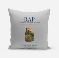 Thumbnail for Rapid City Regional Airport (RAP) design on light gray pillow