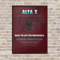 Thumbnail for Freefly Alta X vertical canvas print - framed - dark red background