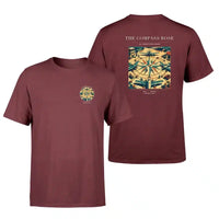Thumbnail for VINTAGE G4139 - The Compass Rose - Double-Side T-Shirt design on darkred double side t shirt