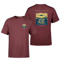 Thumbnail for VINTAGE G4525 - The Night Flare Path - Double-Side T-Shirt design on darkred double side t shirt