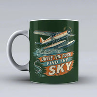 Thumbnail for 570 - Untie The Dock Find The Sky - Mug design on dark green signal