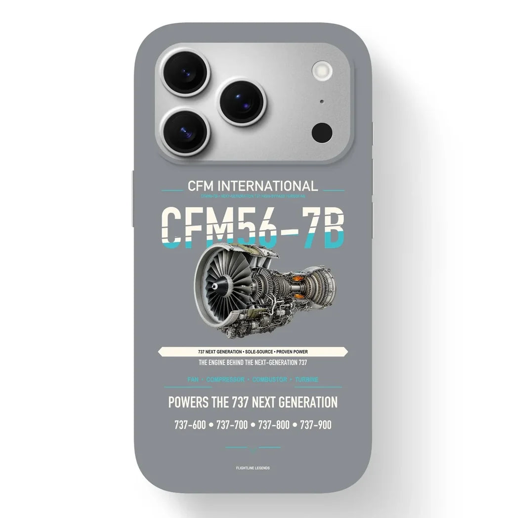 CFM56-7B Case design on gray iphone case