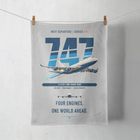 Thumbnail for Boeing 747-400 design on light gray towel