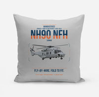 Thumbnail for NHIndustries NH90 NFH Caïman design on light gray pillow