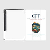 Thumbnail for Cape Town International Airport (CPT) design on white samsung tablet tablet case