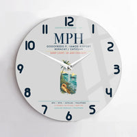 Thumbnail for Godofredo P. Ramos Airport Boracay Caticlan (MPH) design on light gray no frame wall clock