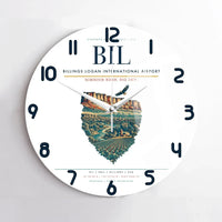 Thumbnail for Billings Logan International Airport BIL Wall-Clock No-Frame - White