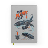 Thumbnail for How Planes Fly V2 design on light gray notebook