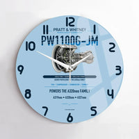 Thumbnail for PW1100G-JM design on light blue no frame wall clock