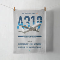 Thumbnail for Airbus A319ceo design on light gray towel